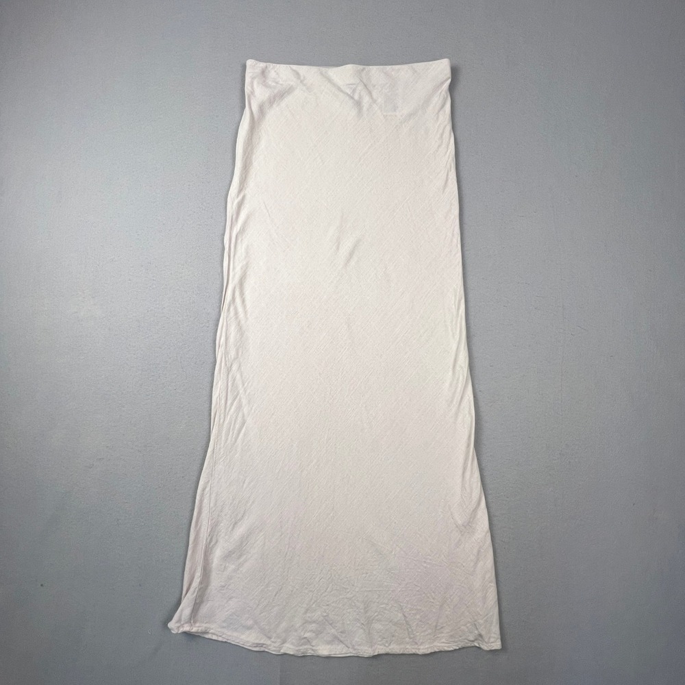 Linen Blend Maxi Skirt Small Beige Boho Minimalist Summer Beach H&M Divided
